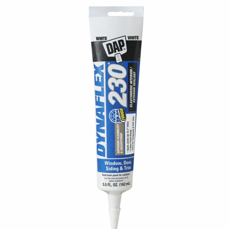 Tape & Adhesive * | Dap Dynaflex 230 Premium Elastomeric Sealant, 7079818886, White, 5.5 Oz