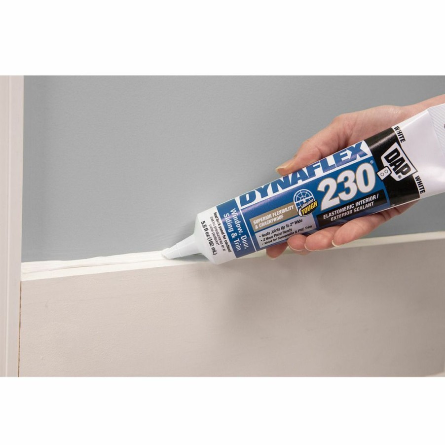 Tape & Adhesive * | Dap Dynaflex 230 Premium Elastomeric Sealant, 7079818886, White, 5.5 Oz