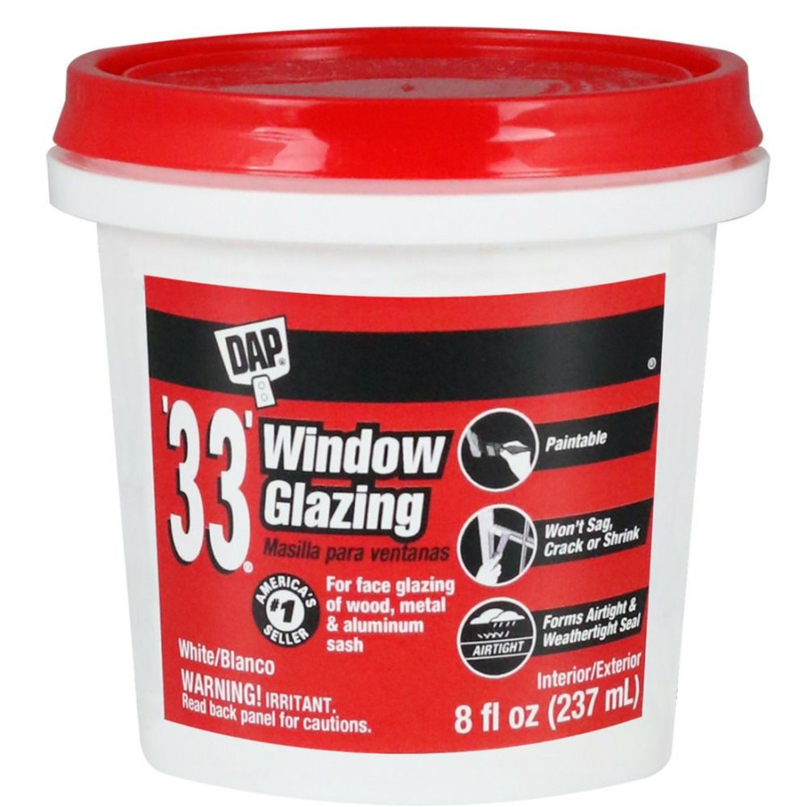 Plumbing * | Dap '33' Window Glazing, 7079812120, White, 8 Oz