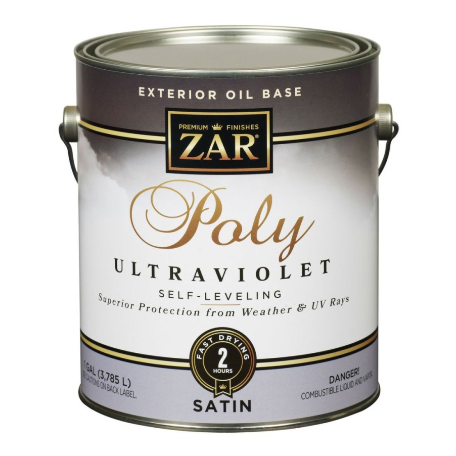 Paints & Stains * | Zar Exterior Water Base Poly High Performance, Satin, 34113, 1 Gallon