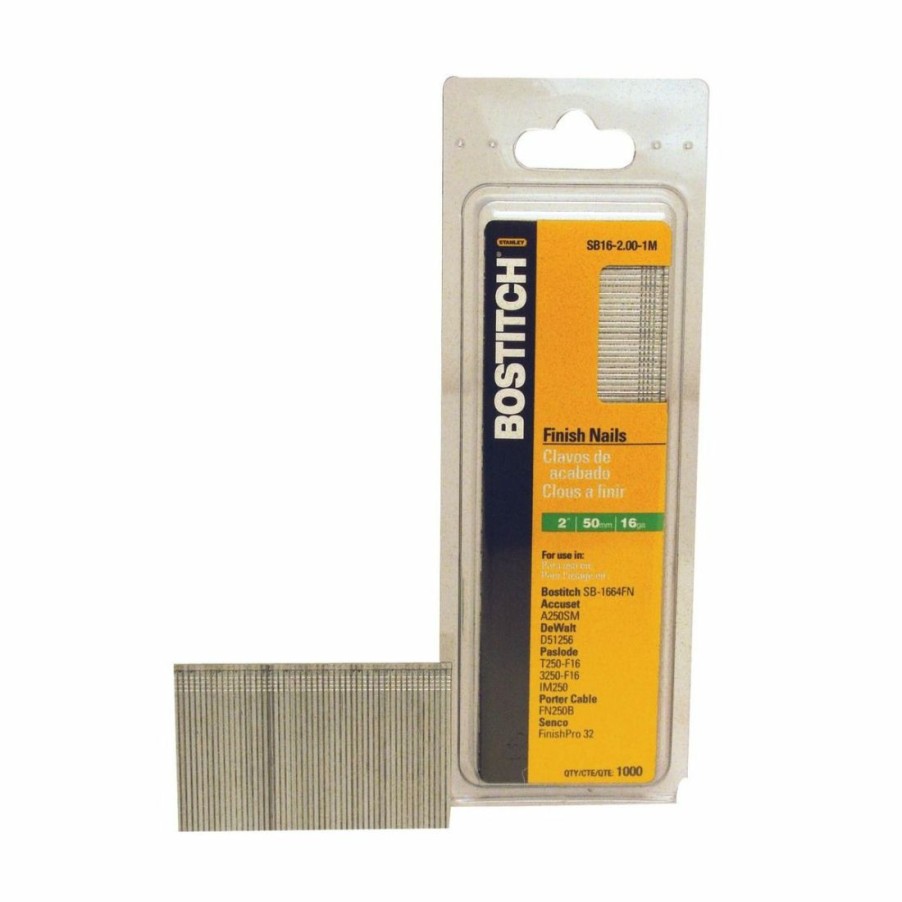 Hardware * | Bostitch Finish Nail, 16-Gauge, 2 In, Sb16-2.00-1M