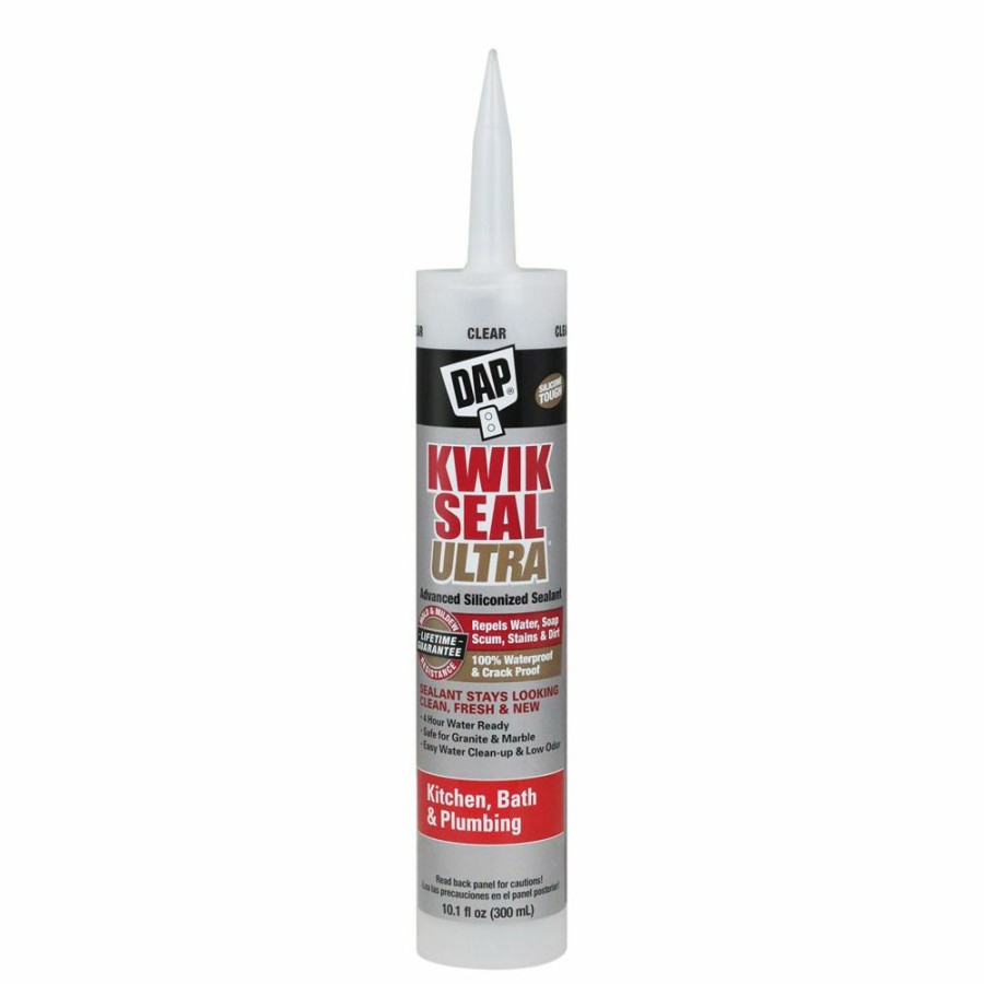 Tape & Adhesive * | Dap Kwik Seal Ultra Sealant, 7079818898, Clear, 10.1 Oz