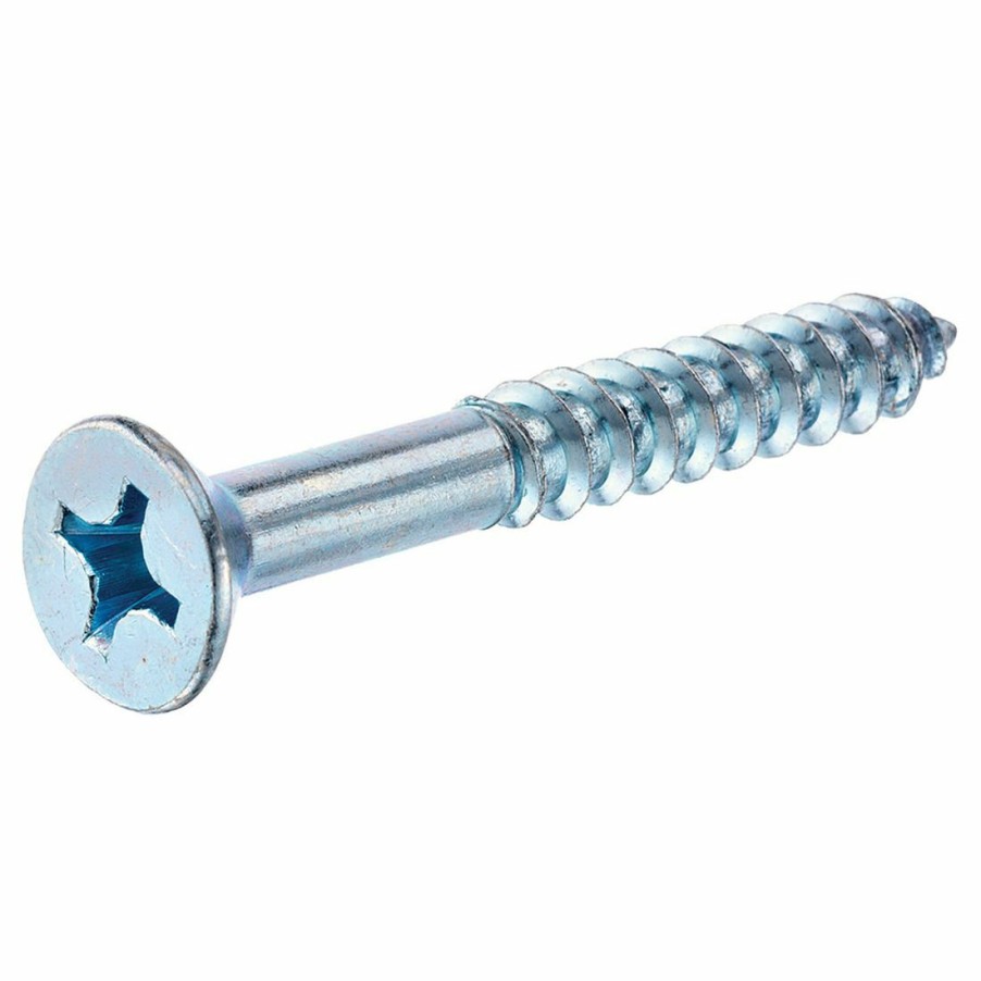 Hardware * | Hillman Zinc Flat Head Phillips Wood Screws, 30-Pack, 5769, #6 X 3/4 In