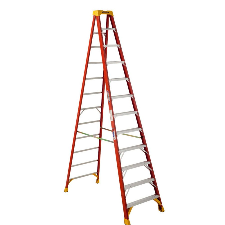 Sandpaper & Abrasives * | Werner Type Ia Fiberglass Step Ladder, 6212, 12 Ft