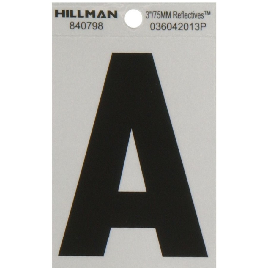 Hardware * | Hillman Wide Die-Cut Adhesive Letters, 840798, 3 In