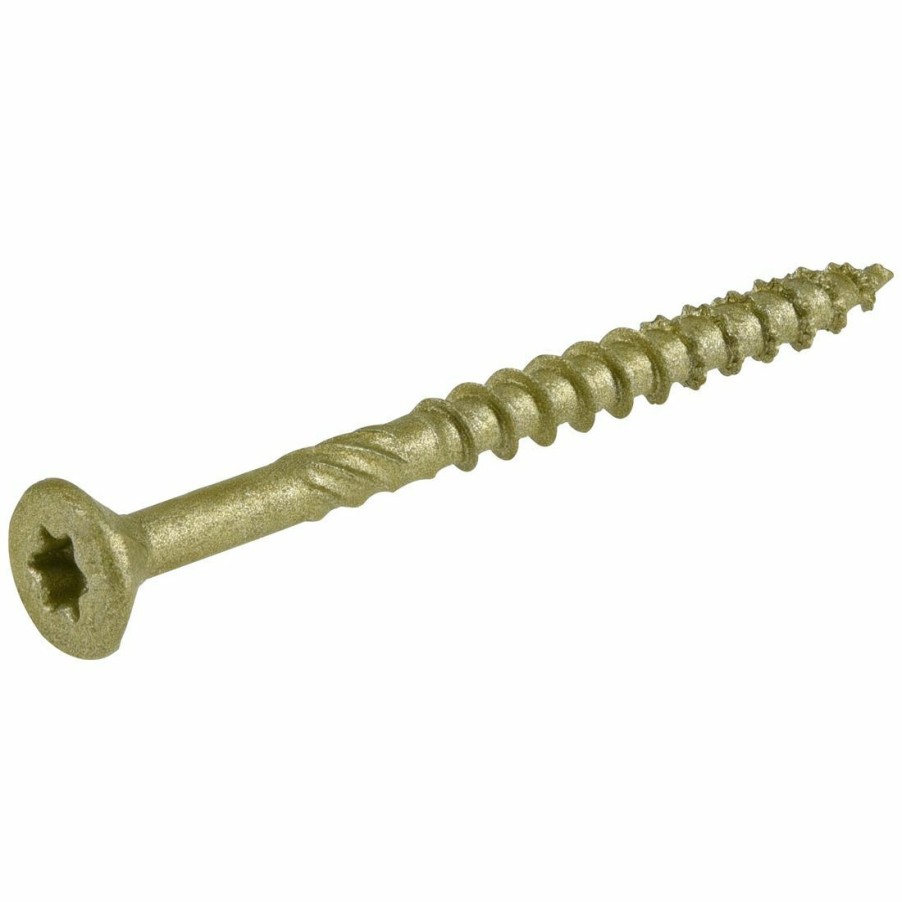 Hardware * | Power Pro Premium Exterior Wood Screws, Star Drive, 5 Lb Box, 48608, #8 X 2 In