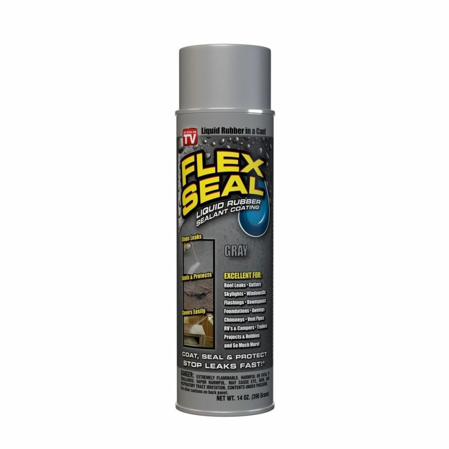 Tape & Adhesive * | Flex Seal Liquid Rubber Sealant Coating, Gray, Fsgryr20, 14 Oz