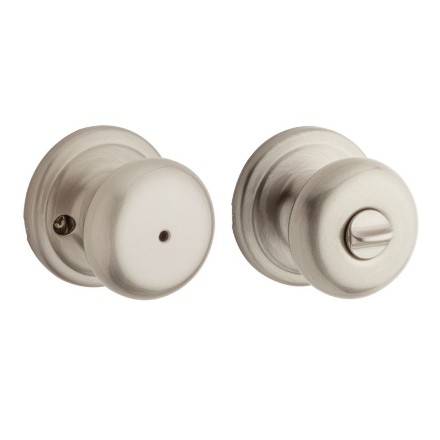 Hardware * | Kwikset Juno Bed / Bath Knob, 97300-829, Satin Nickel