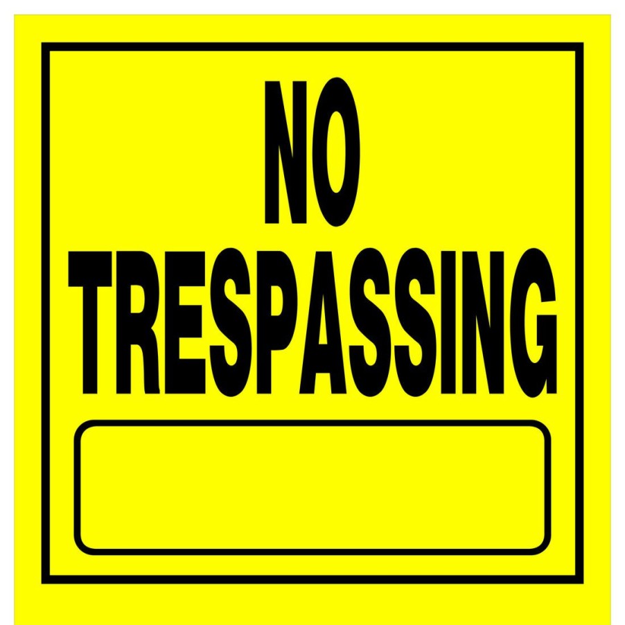 Hardware * | Hillman No Trespassing Sign, 840165, 11 In X 11 In