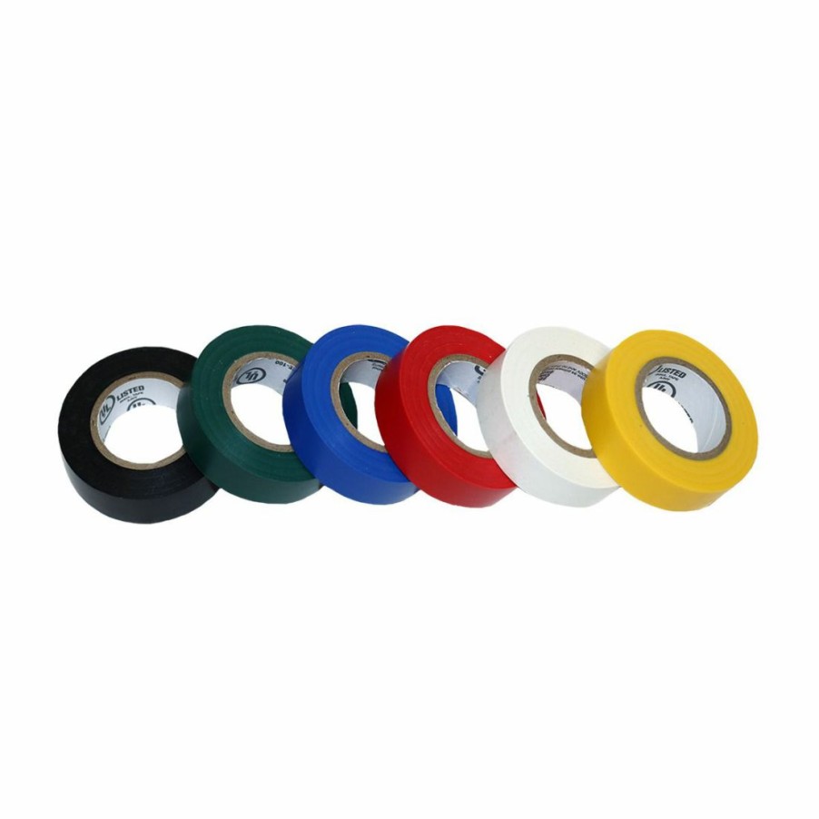 Paints & Stains * | Grip Vinyl Electrical Tape, Assorted Colors, 6-Pack, 37006