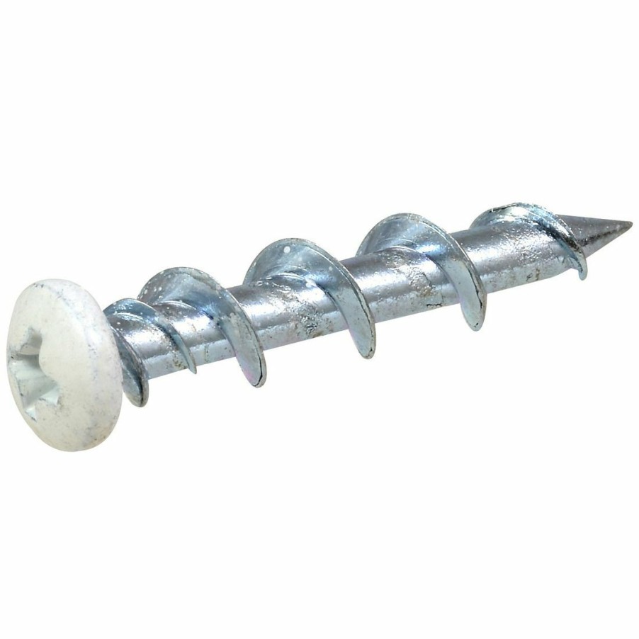 Hardware * | Walldog White Pan Head Phillips Screw & Anchor In One, 9519, 3/16 In X 1-1/4 In