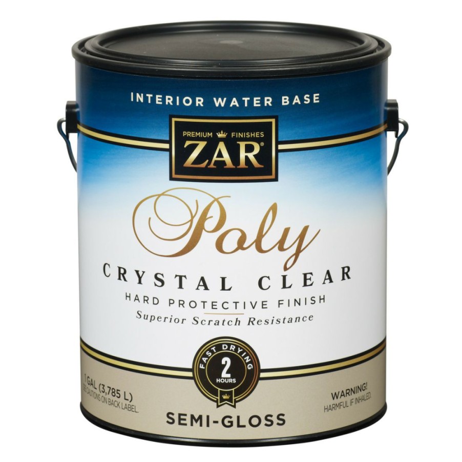 Paints & Stains * | Zar Interior Water Base Poly, Crystal Clear, Semi-Gloss, 34513, 1 Gallon