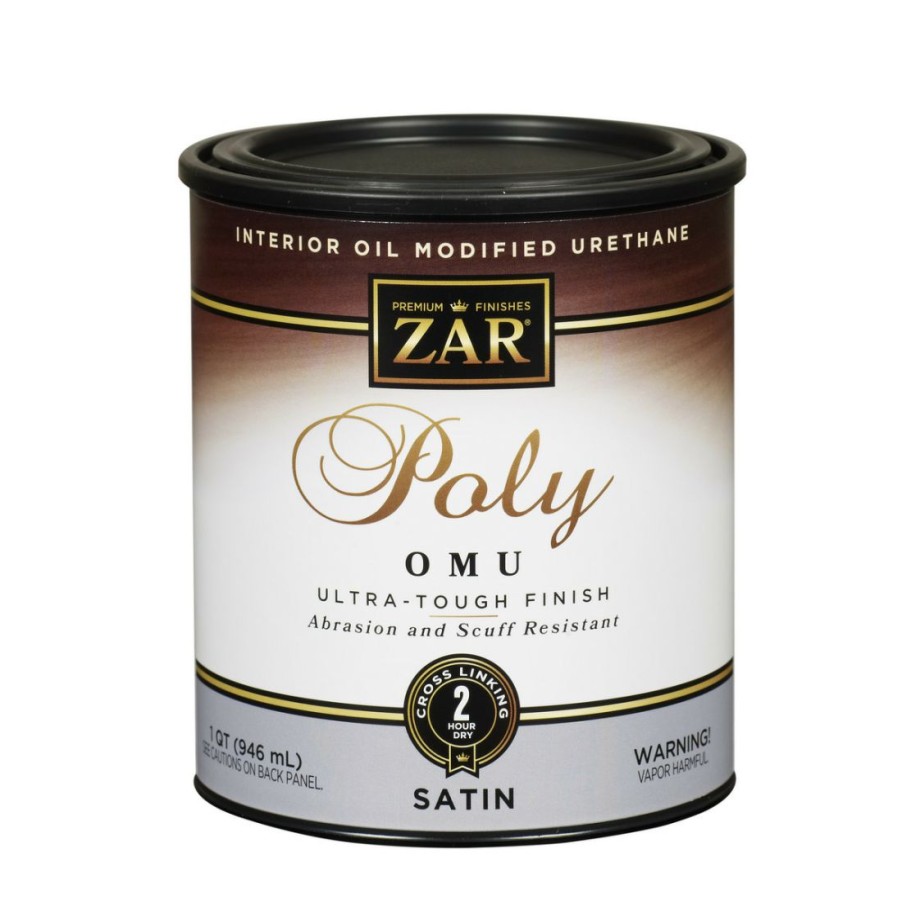 Paints & Stains * | Zar Interior Oil Modified Urethane Poly Omu, Satin, 36212, 1 Quart