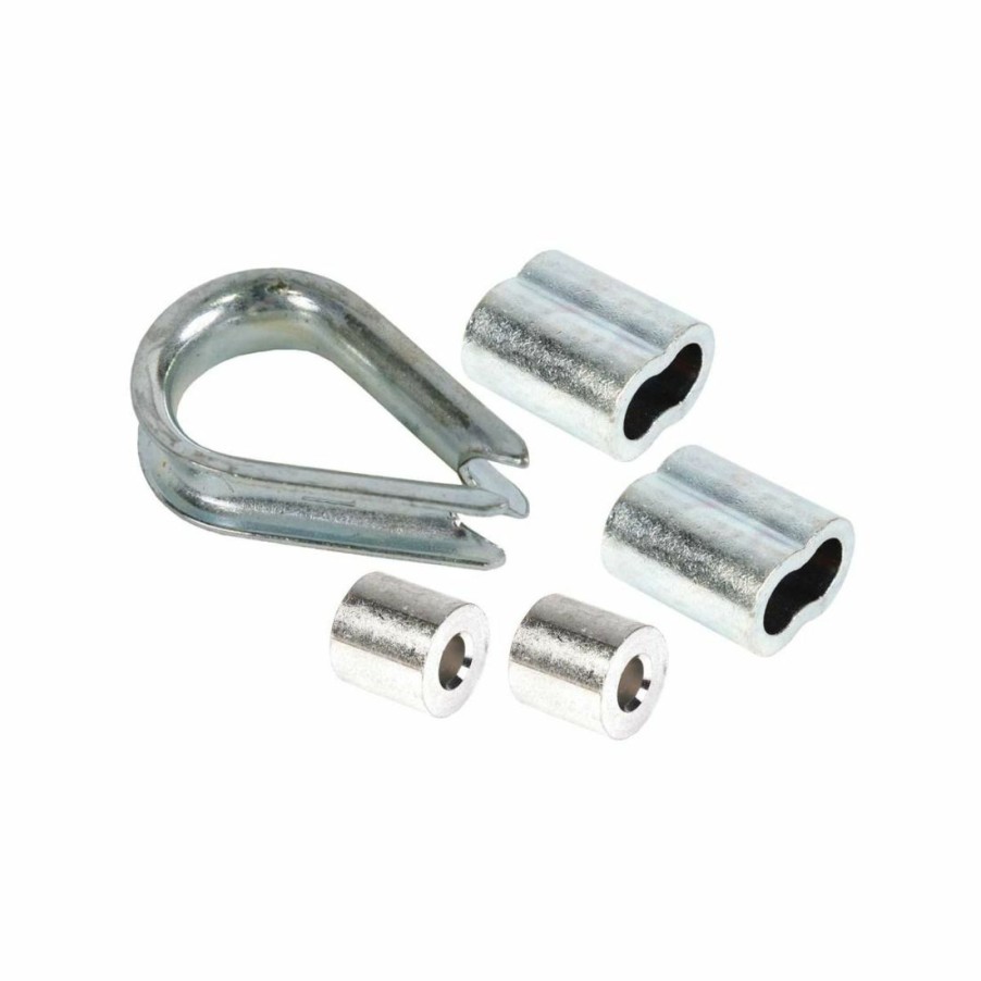 Hardware * | Koch Industries Stop Thimble Sleeve, Aluminum & Zinc Plated, 1/16 2 & 2 & 1/Cd, 145021