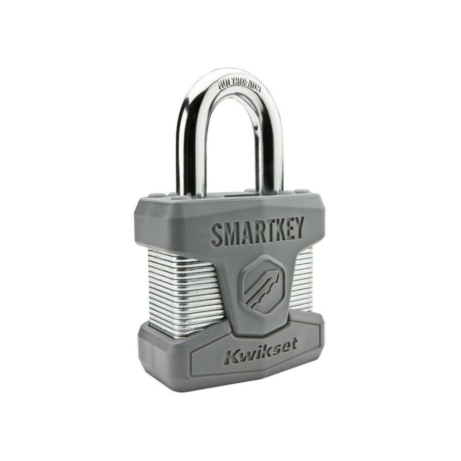 Hardware * | Kwikset Stanley Smartkey Padlock Standard Shackle, 90260-001, Satin Chrome