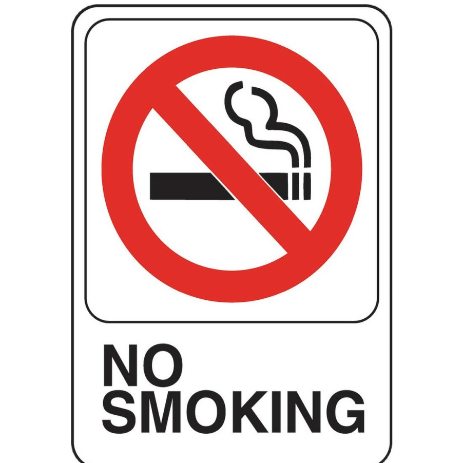 Hardware * | Hillman No Smoking Sign With Symbol, 841770, 5 In X 7 In