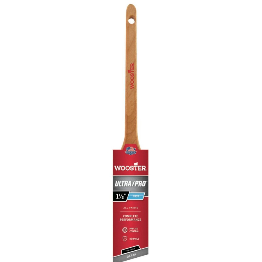 Paints & Stains * | Wooster Ultra/Pro Firm Thin Angle Sash Paint Brush, 1-1/2 Inch, 4181-1 1/2