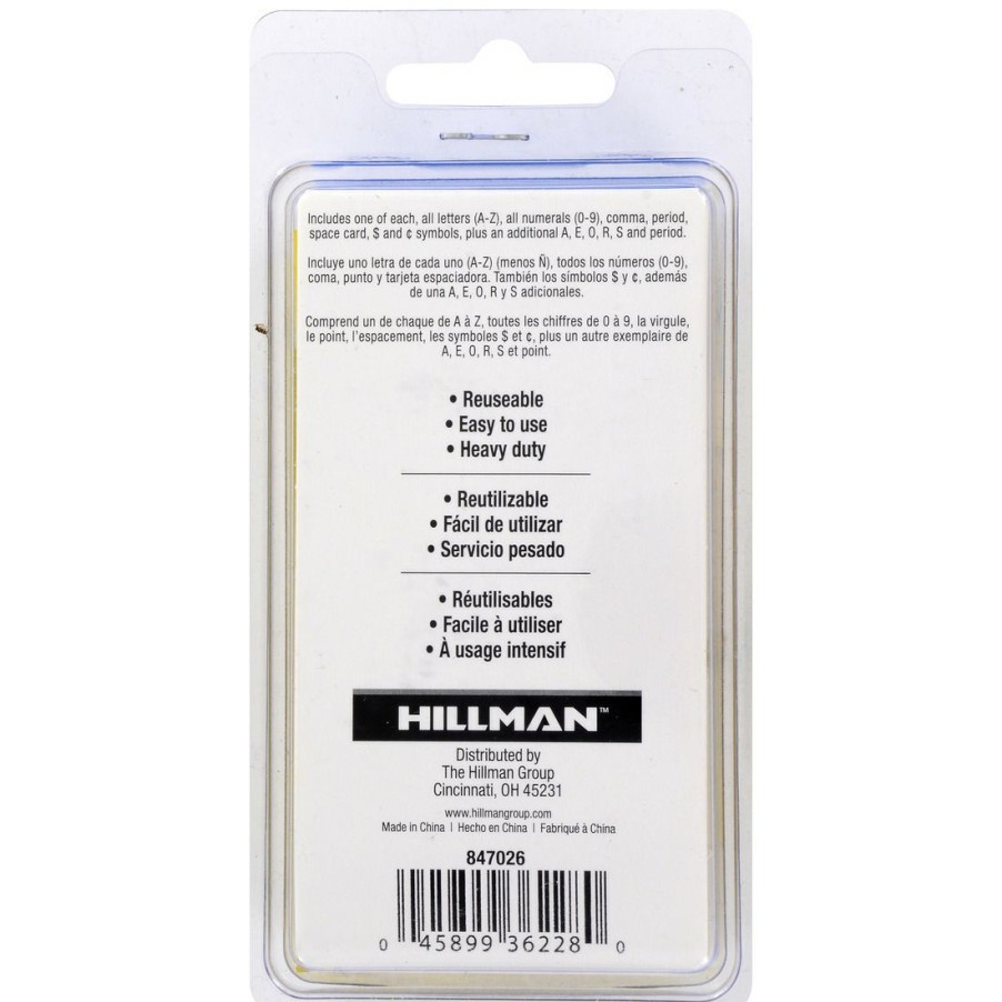 Hardware * | Hillman Letters And Numbers Stencil Pack, 847026, 2 In