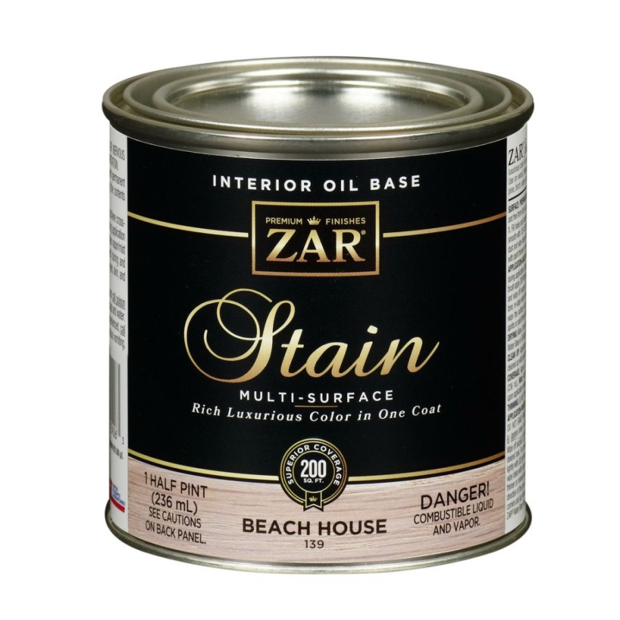 Paints & Stains * | Zar Interior Oil Base Stain, 13906, Beach House, 1/2 Pint