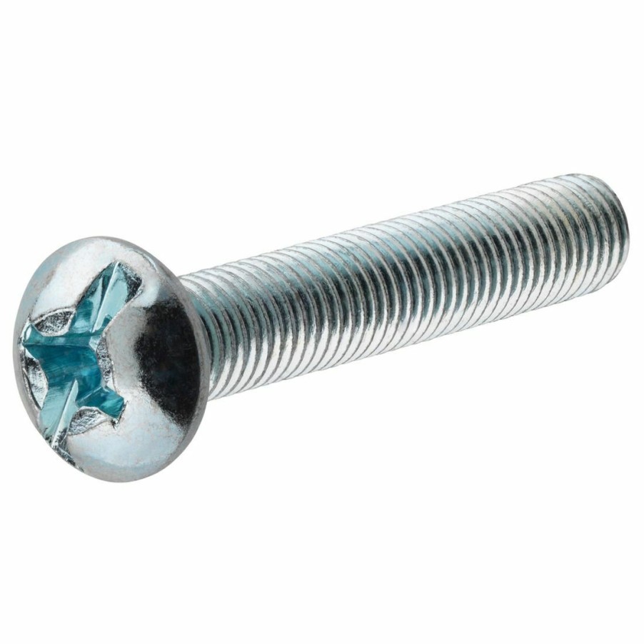 Hardware * | Hillman Zinc Round Head Combination Machine Screws, Slotted Drive, 100-Pack, 41154, #10-24 X 1 In