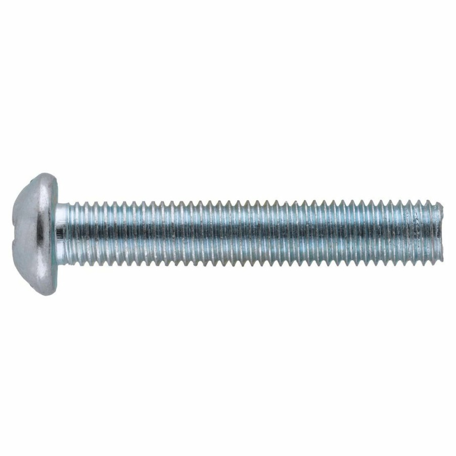 Hardware * | Hillman Zinc Round Head Combination Machine Screws, Slotted Drive, 100-Pack, 41154, #10-24 X 1 In