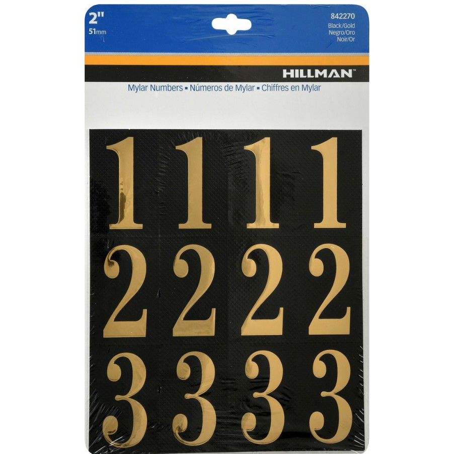 Hardware * | Hillman Square Cut Self Adhesive Numbers, 842270, 2 In