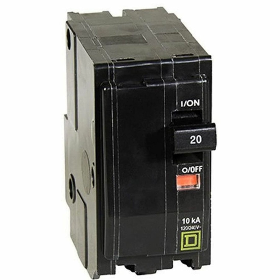 Paints & Stains * | Square D Circuit Breaker Qo 2-Pole, 20A, 120 / 240 V, 10 Ka, Qo220Cp