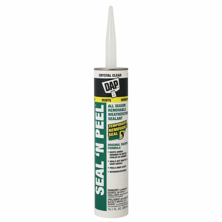 Tape & Adhesive * | Dap Seal 'N Peel Removable Caulk, 7079818351, Crystal Clear, 10.1 Oz