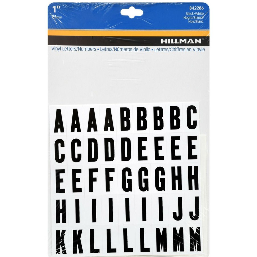 Hardware * | Hillman Square Cut Self Adhesive Letters, 842286, 1 In