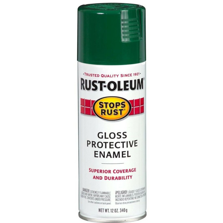 Paints & Stains * | Rust-Oleum Gloss Protective Enamel Spray Can, 7738830, Hunter Green, 12 Oz