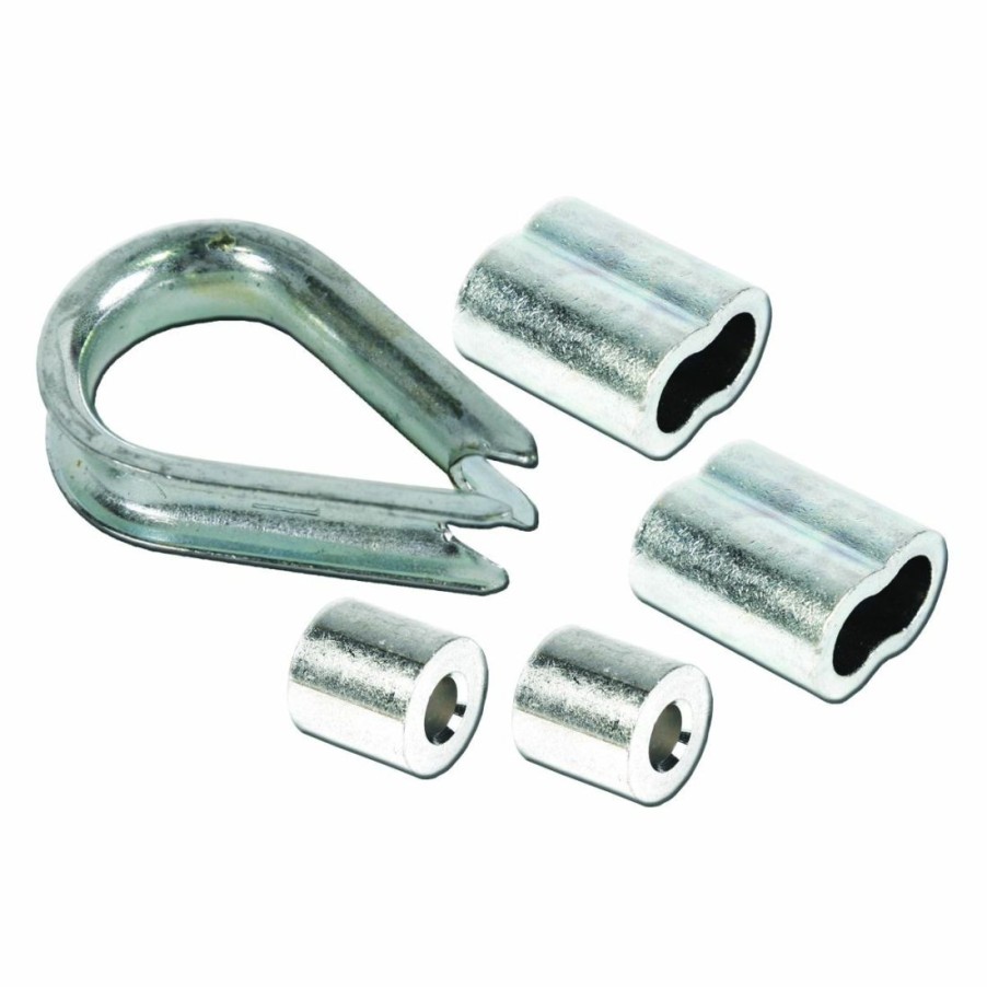 Hardware * | Koch Industries Stop Thimble Sleeve, Aluminum & Zinc Plated, 1/8 2 & 2 & 1/Cd, 145121