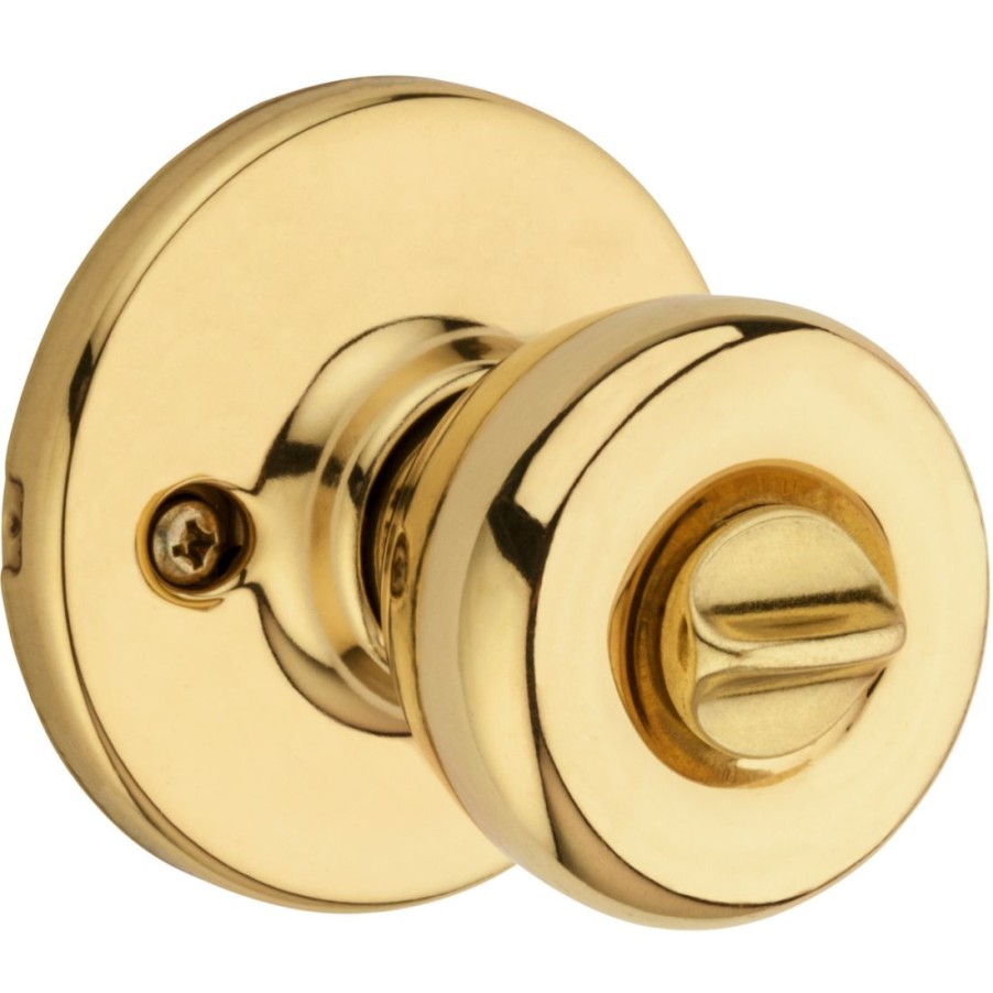 Hardware * | Kwikset Polo Bed / Bath Knob, 93001-873, Polished Brass