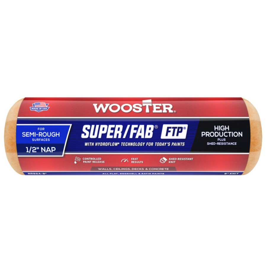 Paints & Stains * | Wooster Super/Fab Ftp 1/2 Inch Roller, Rr924-9