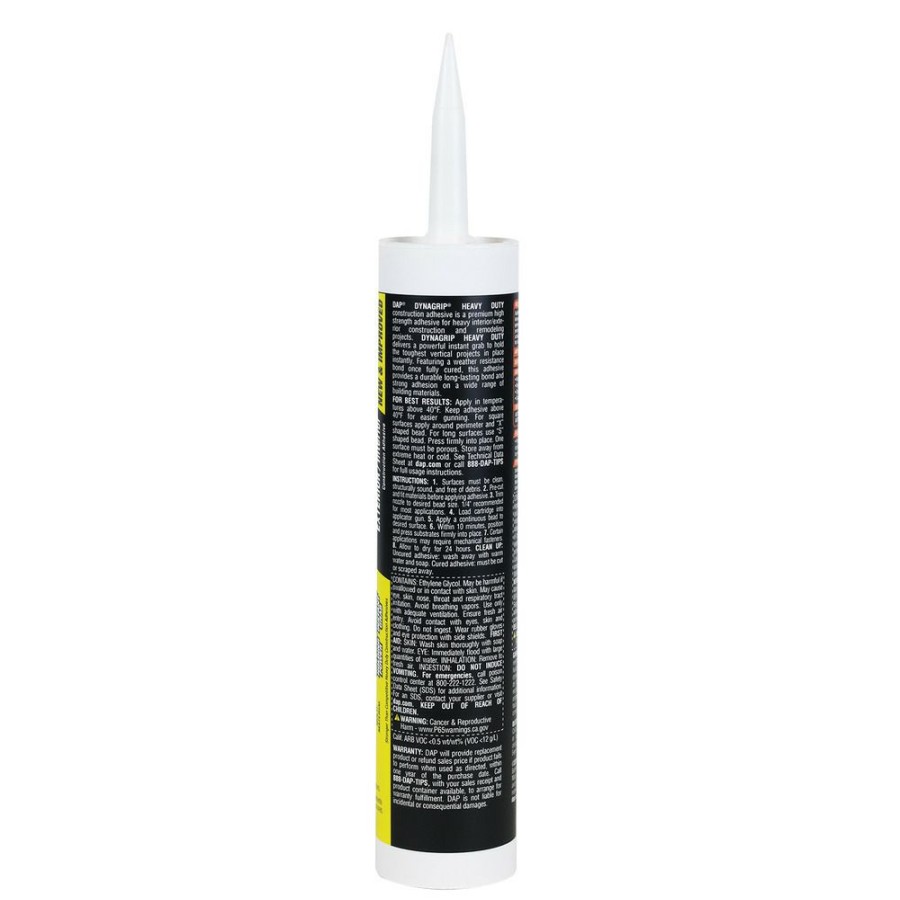 Tape & Adhesive * | Dap Dynagrip Heavy Duty Construction Adhesive, 7079827509, White, 9 Oz