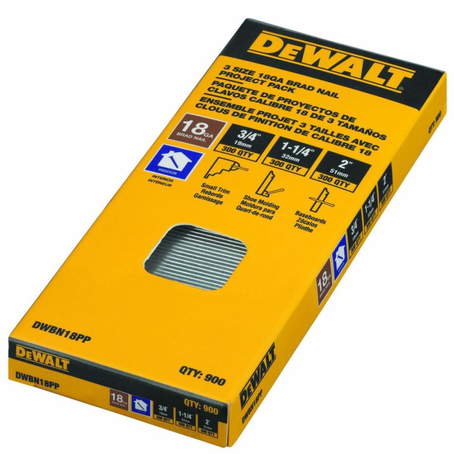 Hardware * | Dewalt Brad Nail Project Pack, 18-Gauge, Dwbn18Pp