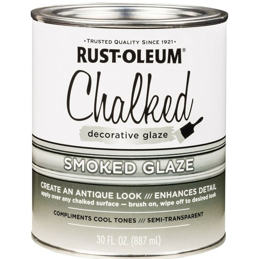 Paints & Stains * | Rust-Oleum Chalked Decorative Glaze Paint, 315883, Smoked Glaze, 30 Oz