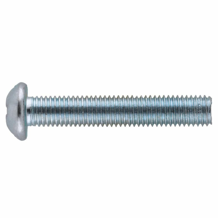 Hardware * | Hillman Zinc Round Head Combination Machine Screws, 100-Pack, 41142, #8-32 X 1 In