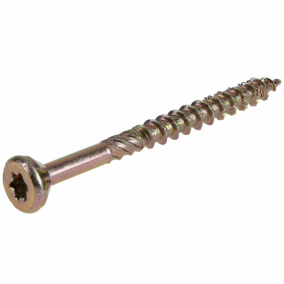 Hardware * | Power Pro Premium Interior Wood Screws, Star Drive, 50-Pack, 42470, #8 X 2 In