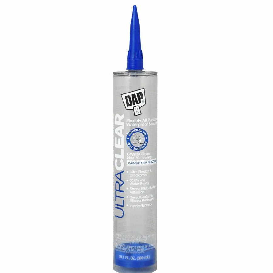 Tape & Adhesive * | Dap Ultra Clear All Purpose Sealant, 7079818388, Crystal Clear, 10.1 Oz