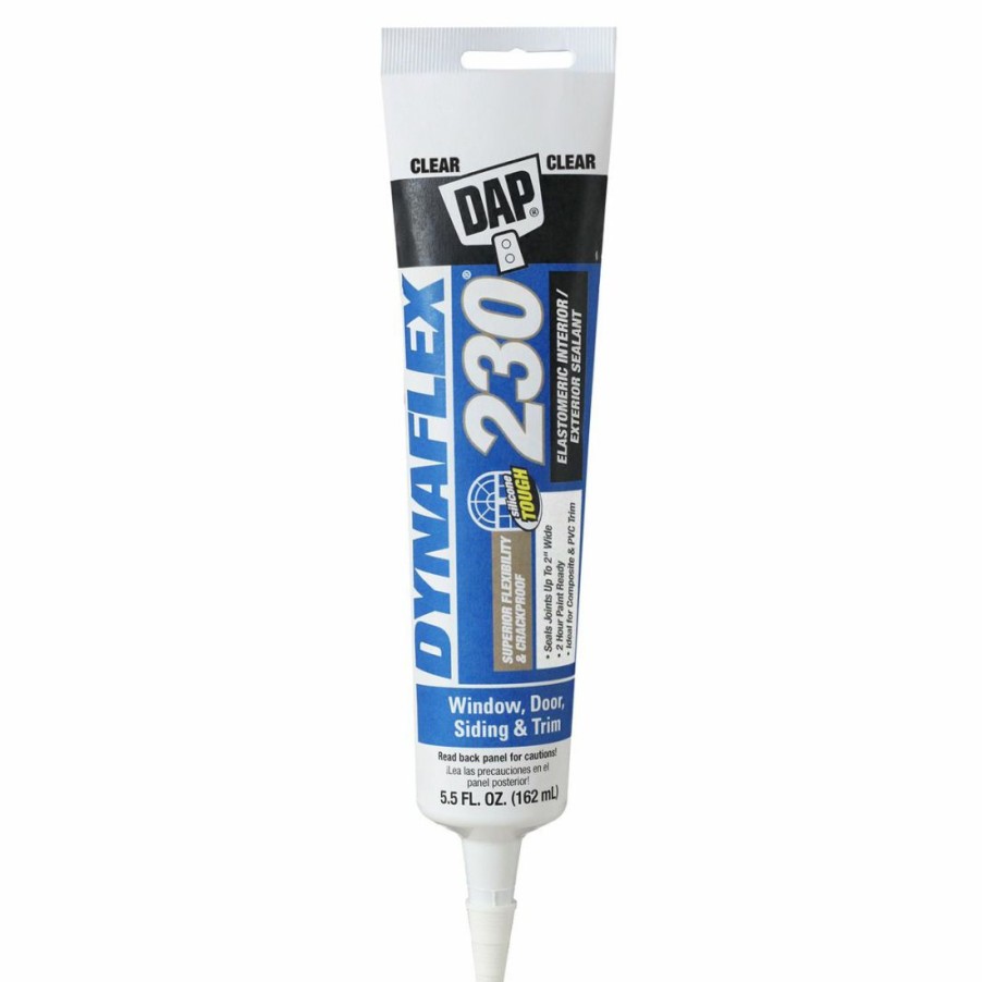 Tape & Adhesive * | Dap Dynaflex 230 Premium Elastomeric Sealant, 7079818860, Clear, 5.5 Oz