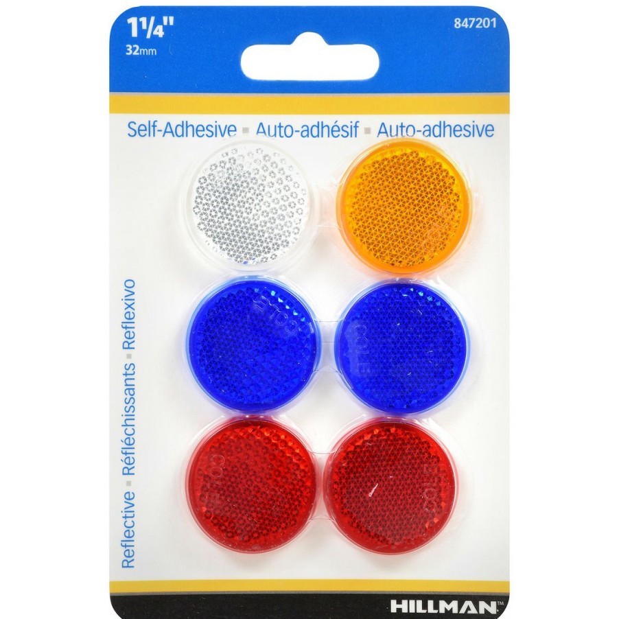 Hardware * | Hillman Mini Circle Reflector Pack, 847201, 1-1/4 In