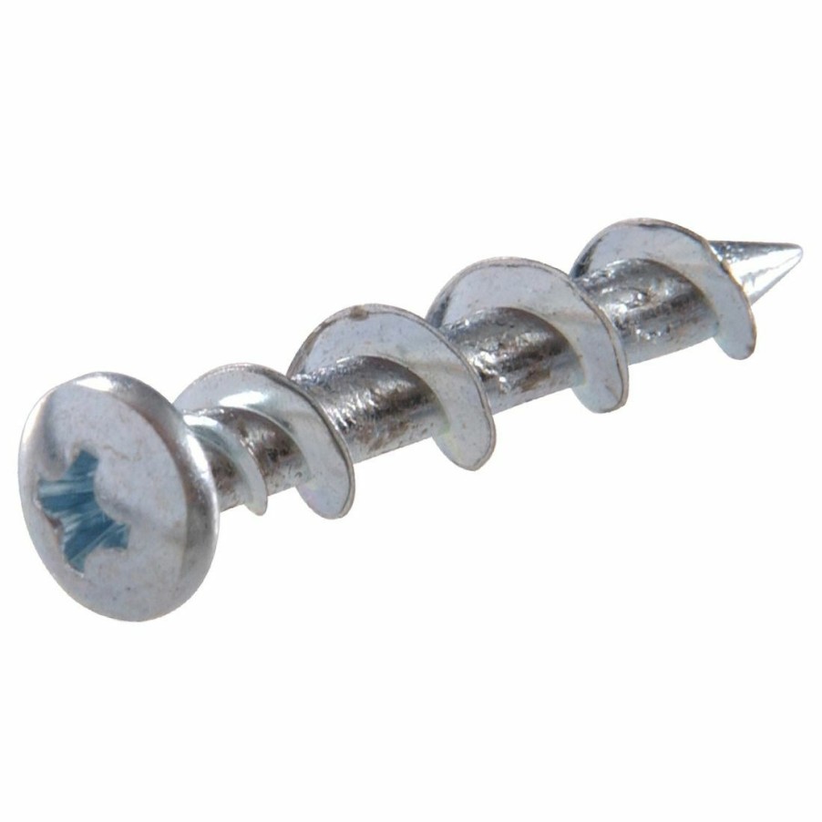 Hardware * | Walldog Chrome Plated Pan Head Phillips Screw & Anchor In One, 42005, 3/16 In X 1-1/4 In