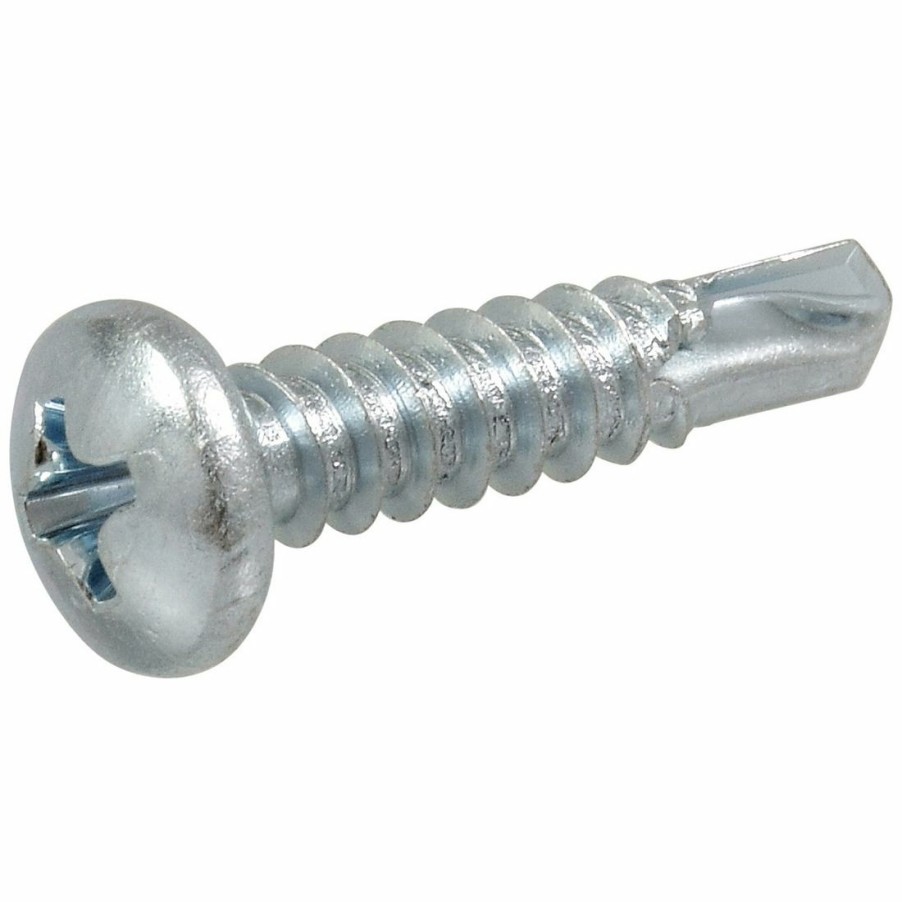 Hardware * | Hillman Zinc Pan Head Phillips Self Drilling Screws, 4-Pack, 7875, #10 X 1 In