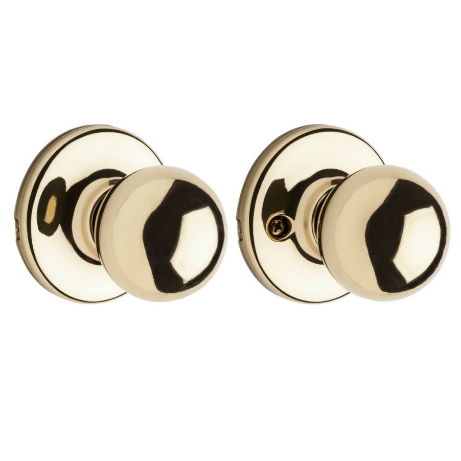 Hardware * | Kwikset Polo Hall / Closet Knob, 92001-516, Polished Brass