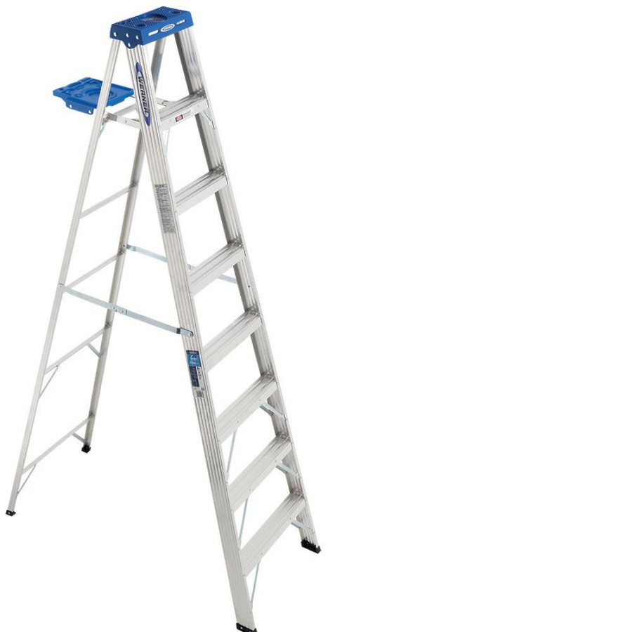 Sandpaper & Abrasives * | Werner Type I Aluminum Step Ladder, 368, 8 Ft