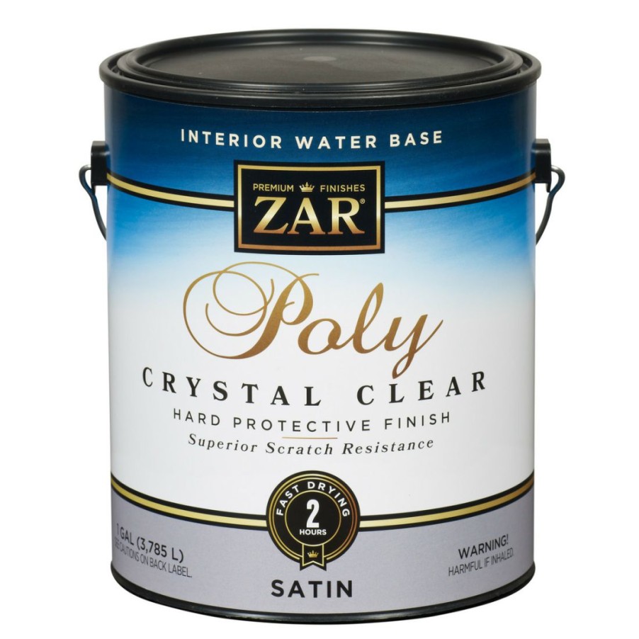 Paints & Stains * | Zar Interior Water Base Polyurethane Crystal Clear, Satin, 32513, 1 Gallon