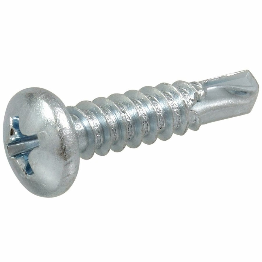 Hardware * | Hillman Zinc Pan Head Phillips Self Drilling Screws, 4-Pack, 7866, #8 X 3/4 In