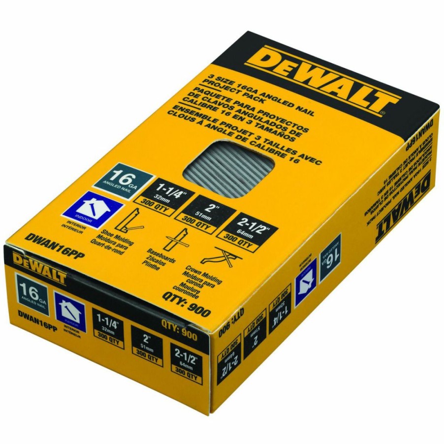 Hardware * | Dewalt Angled Nails Project Pack, 16-Gauge, Dwan16Pp