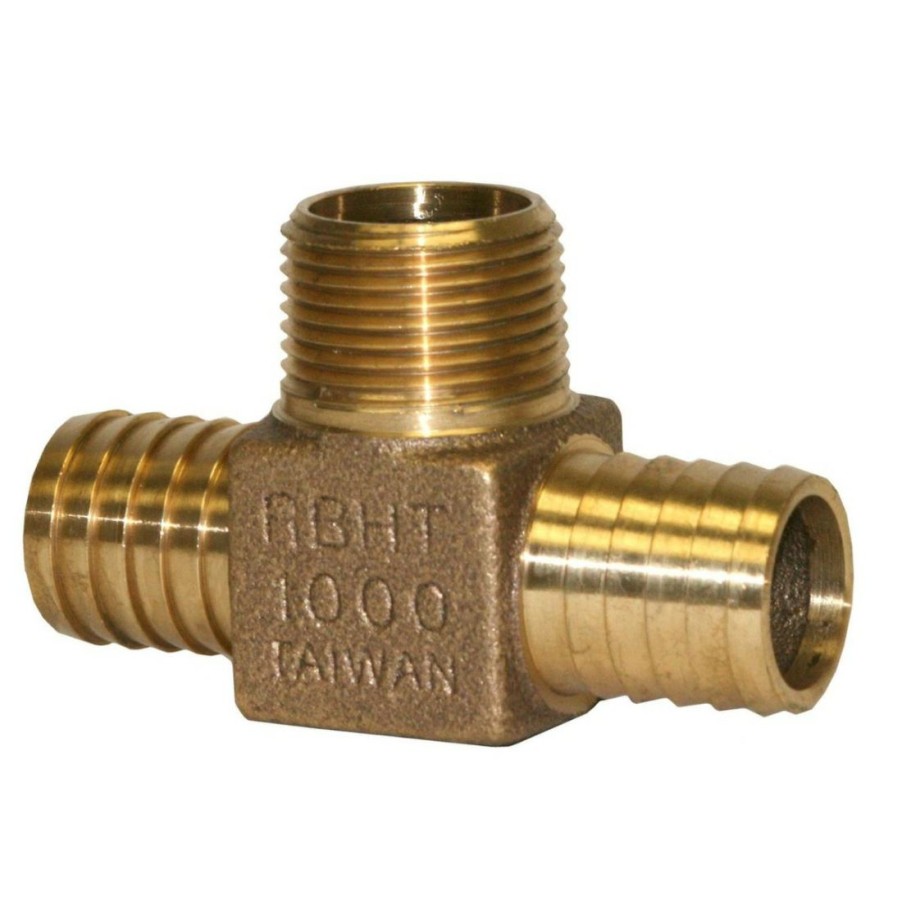 Plumbing * | Merrill No Lead Hydrant Tee 1 In Insert X 1 In Mip X 1 In Insert, Rbhtnl1000