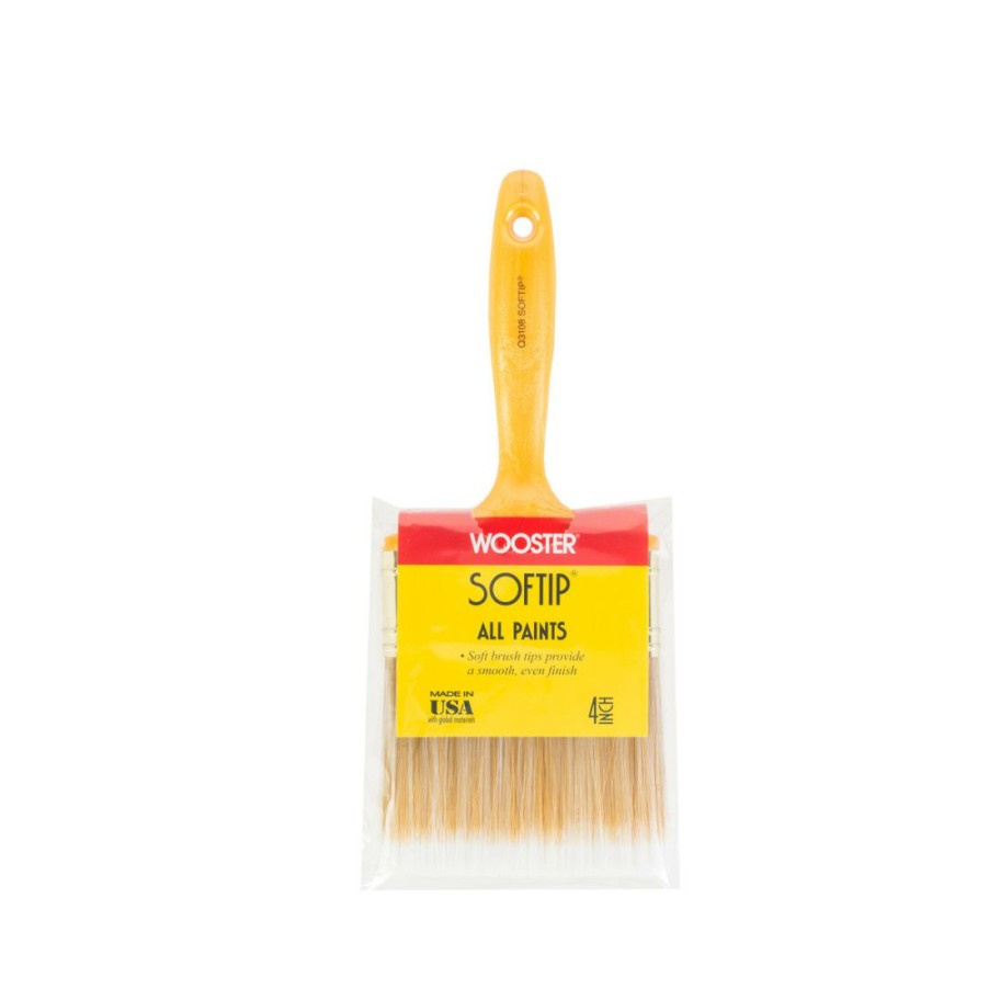 Paints & Stains * | Wooster Softip Paint Brush, 4 Inch, Q3108-4